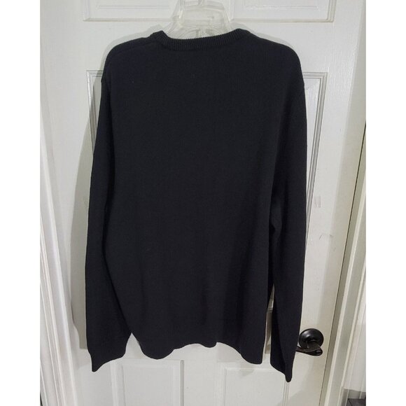 Chaps Mens Black Classic Fit Pullover Crew Neck Sweater Long Sleeve Size 2XL NWT - Picture 5 of 8